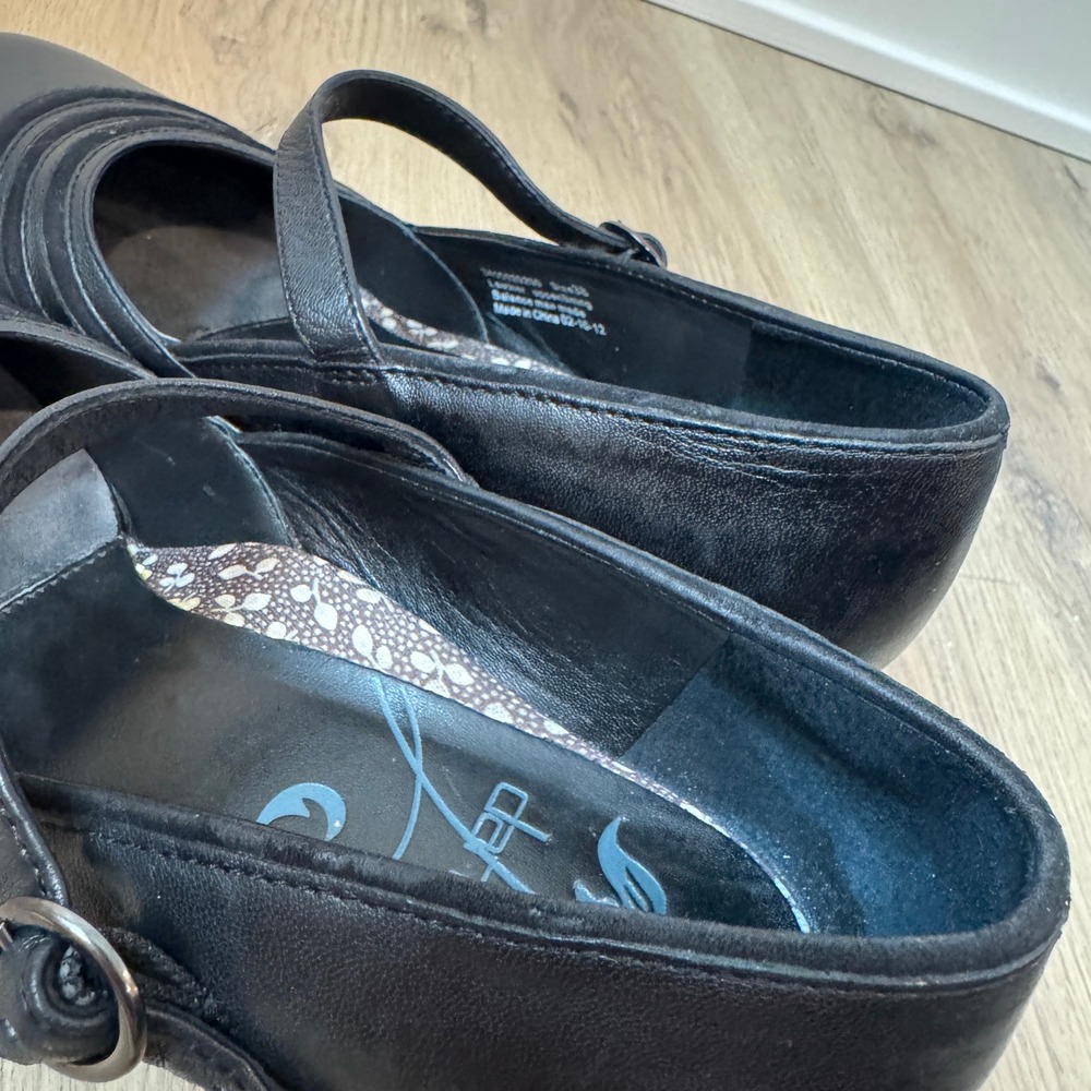 Dansko Becky Mary Jane Block Heels Black Napa Leather Womens EU 38 US 7-7.5 - Picture 11 of 11